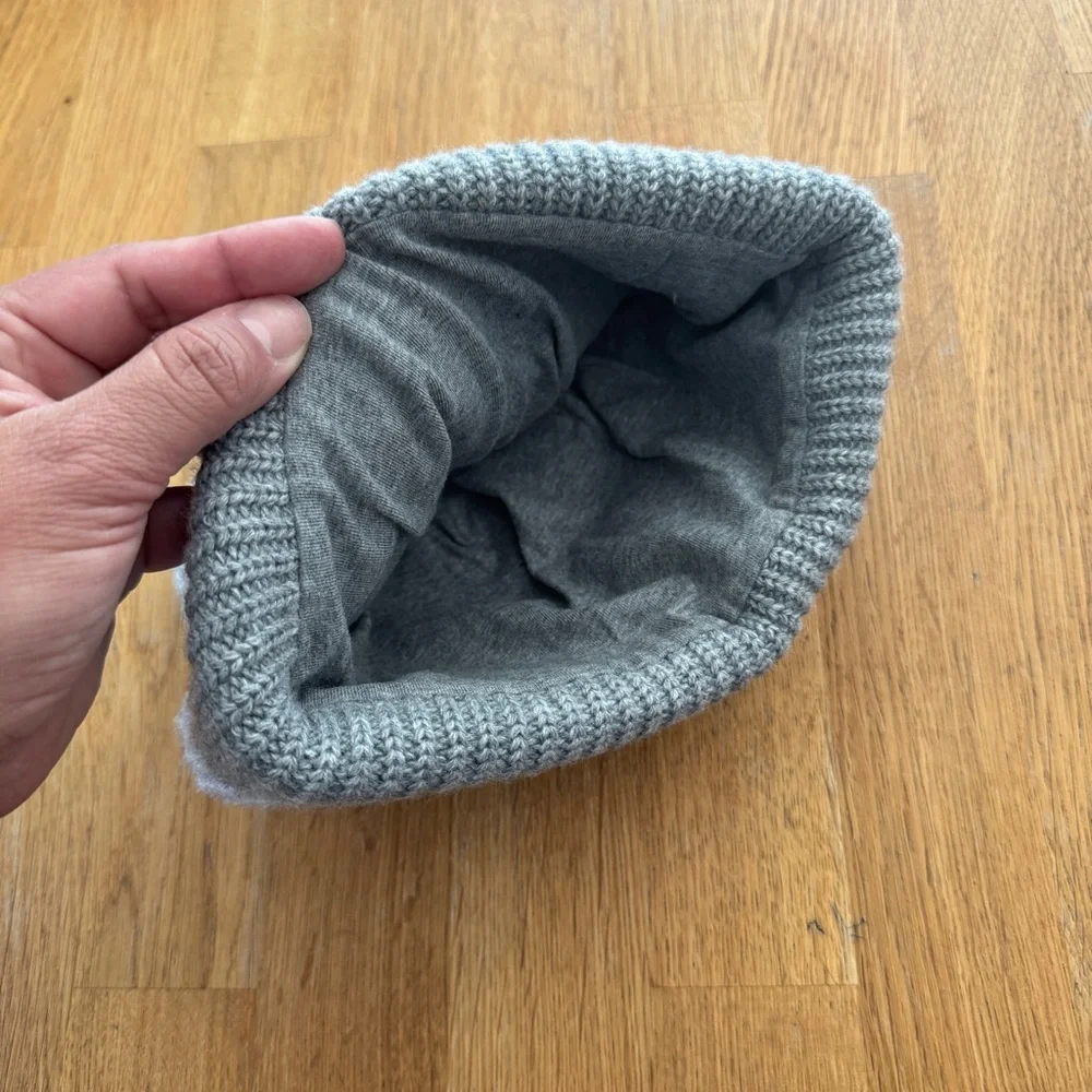 The North Face Gray Adult Unisex Lined Knit Winter Beanie Hat - Picture 3 of 6